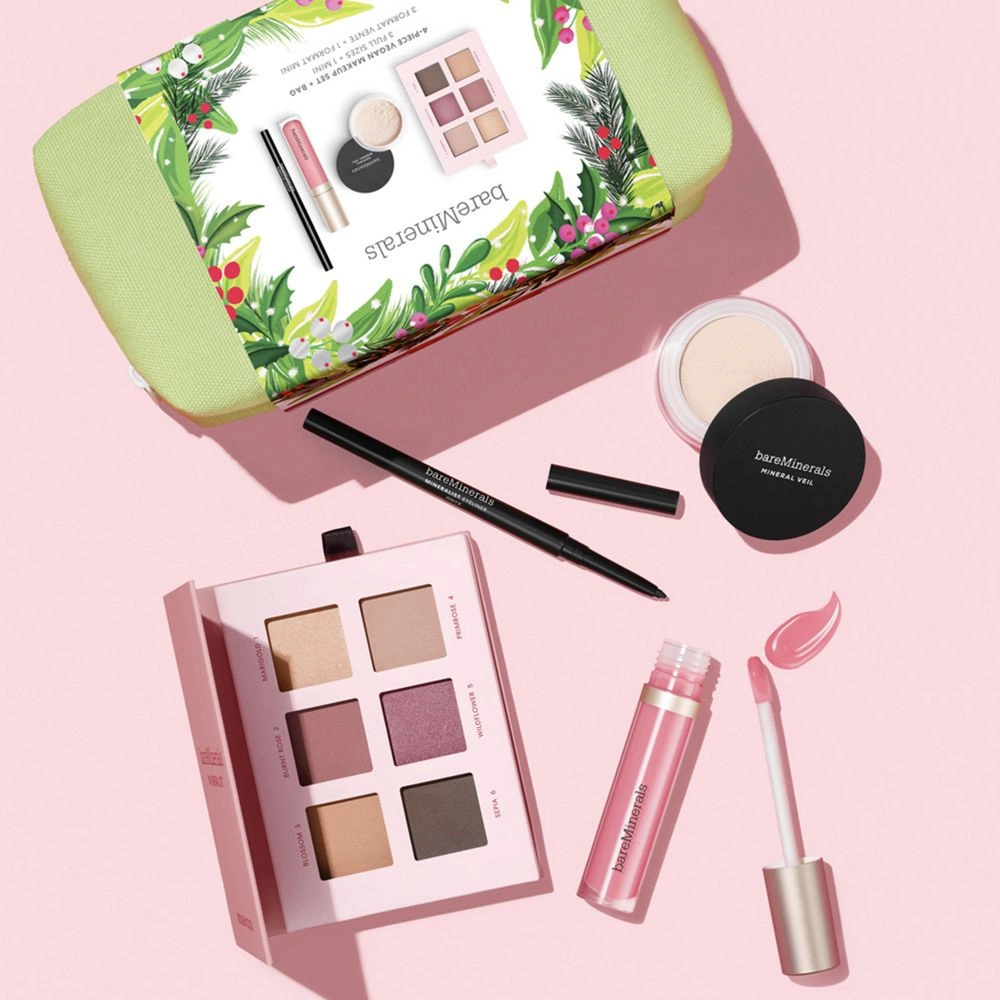 bareMinerals 4-Piece Vegan Makeup Set + Bag