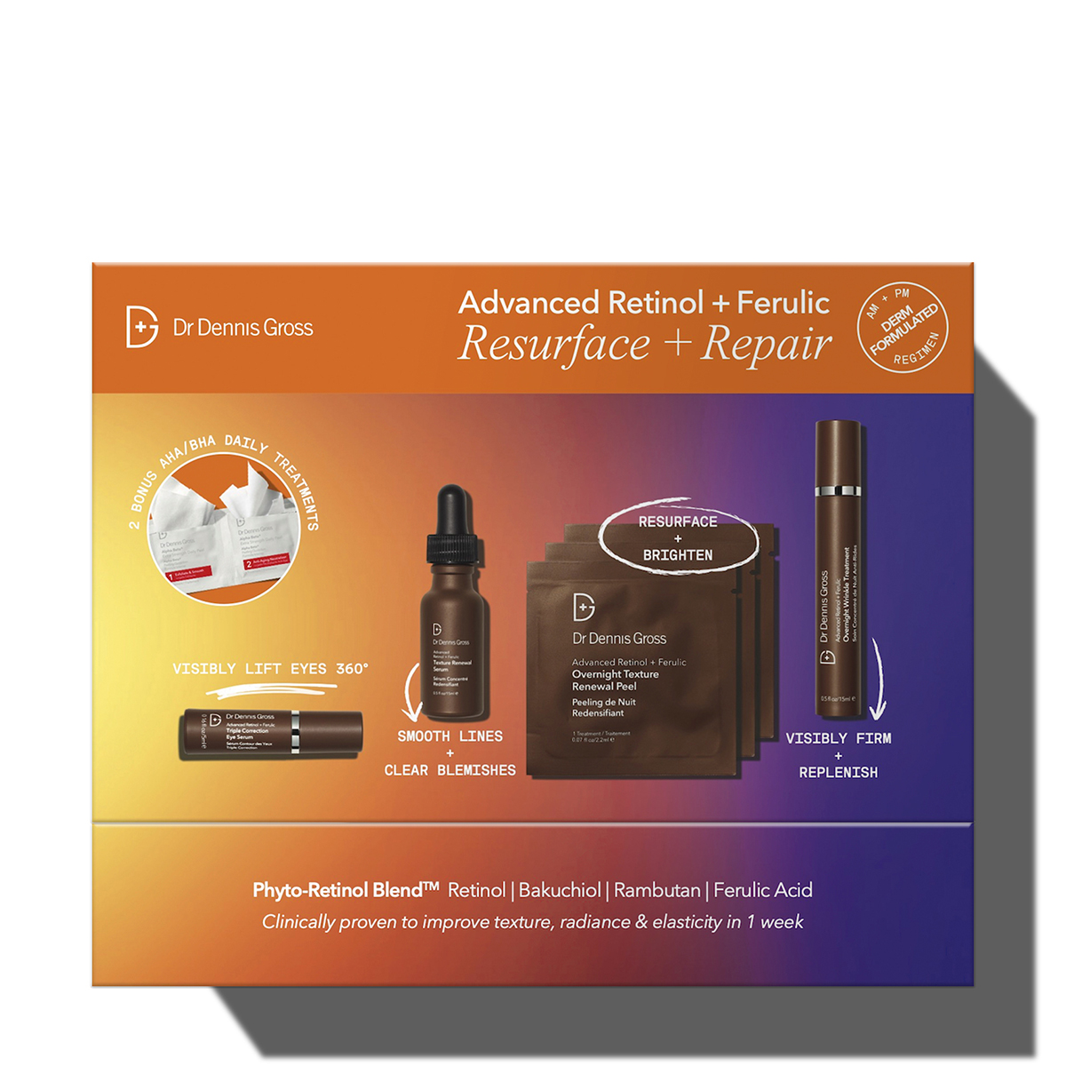 Dr Dennis Gross Advanced Retinol + Ferulic Resurface + Repair Kit