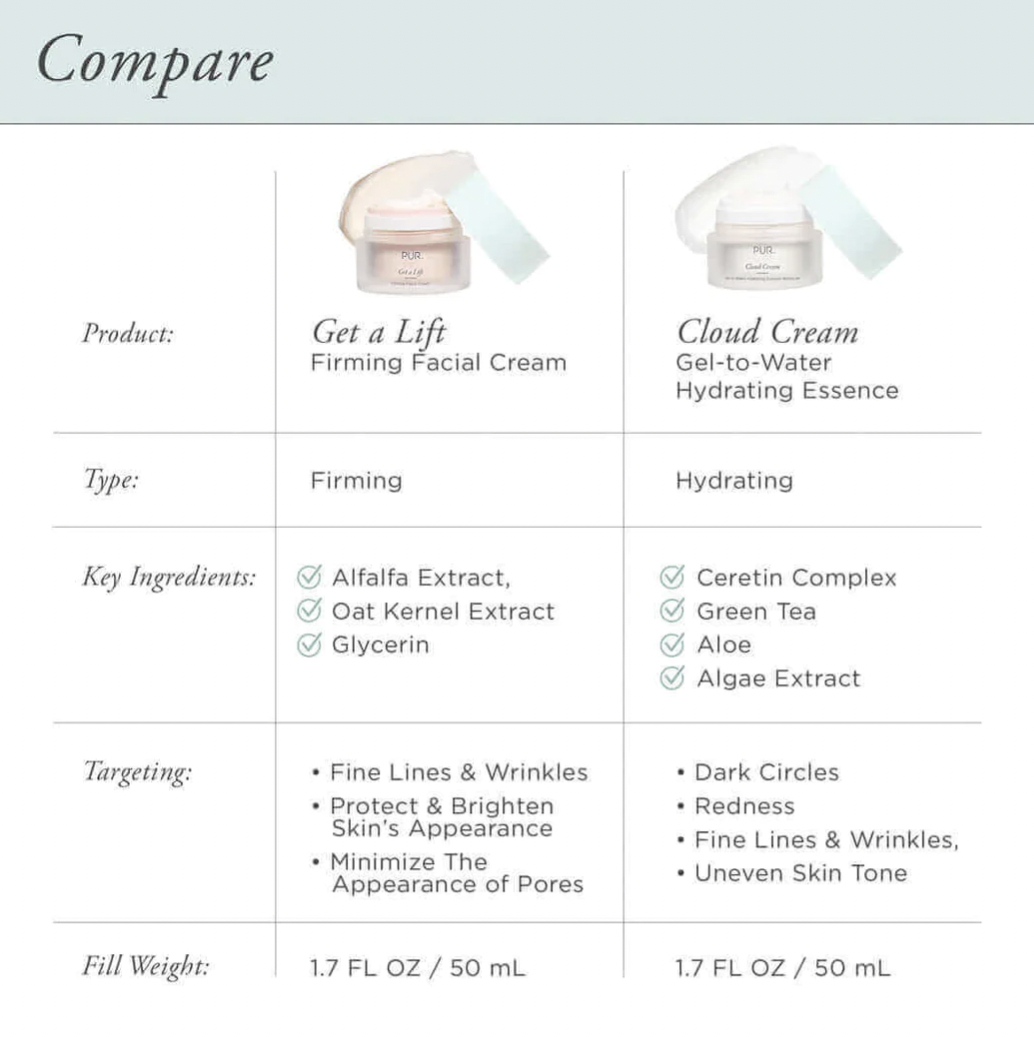 PUR Get a lift firming facial cream