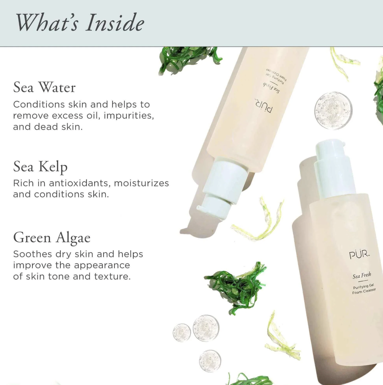 PUR Sea fresh purifying gel foam cleanser